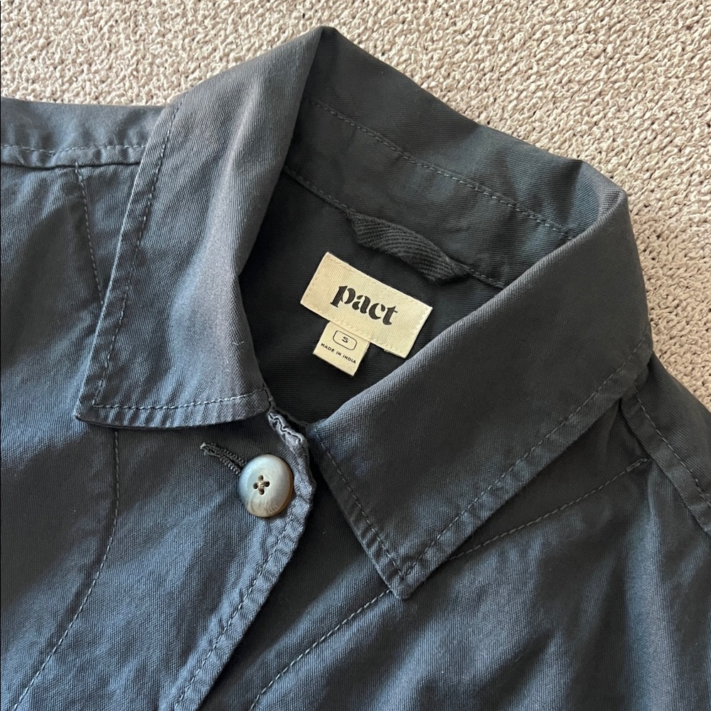 PACT - Soft Navy Blue Women’s Daily Twill Oversized Lightweight Jacket - Size/S